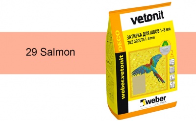 Затирка для швов weber.vetonit Deco 29 Salmon, 2 кг