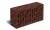 Кирпич лицевой керамический ЛСР пустотелый темно-коричневый тростник М175 250*120*65 мм