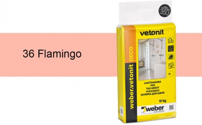 Затирка для швов weber.vetonit Deco 36 Flamingo, 15 кг