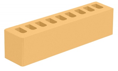 Кирпич ИК-2 Голицыно лицевой желтый "Янтарь" с гладкой поверхностью 0,5 НФ 250*60*65 мм