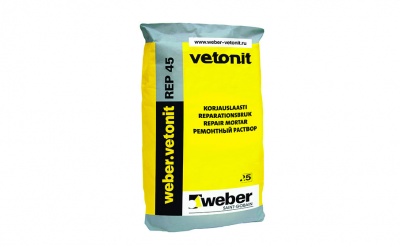 Цементный раствор weber.vetonit REР 45, серый, 25 кг
