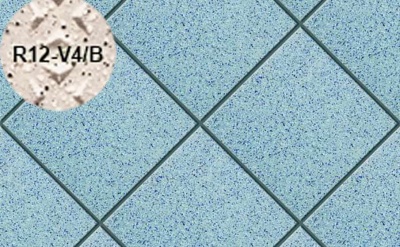 Плитка напольная для промышленных помещений Stroeher Secuton ТS40 blau (R12-V4/B), 196*196*10 мм