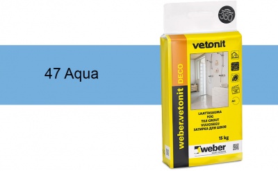 Затирка для швов weber.vetonit Deco 47 Aqua, 15 кг