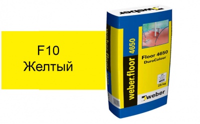 Цветной наливной пол weber.vetonit 4650 F10, желтый, 20 кг