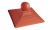 Клинкерный заборный оголовок KING KLINKER Royal Рубиновый красный (01), 445*445*250 мм