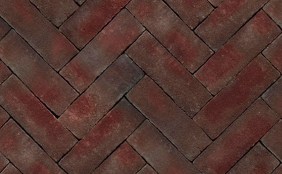 Клинкерная тротуарная брусчатка ручной формовки Penter Padova rood-paars gereduceerd, 200х65х85 мм