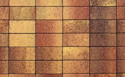 Плитка тротуарная ВЫБОР ЛА-Линия 5П.8 Листопад Осень коричнево-красно-желтый гранит, 600*300*80 мм
