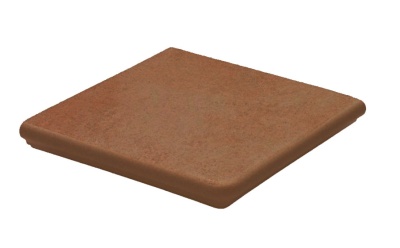 Клинкерная угловая ступень флорентинер Euramic Cadra E524 male, 345x345x12 мм