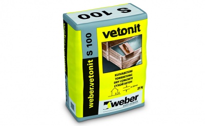 Сухой бетон weber.vetonit С100 (S 100) серый, 25 кг