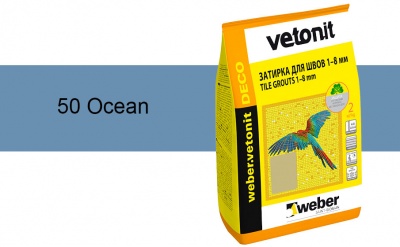 Затирка для швов weber.vetonit Deco 50 Ocean, 2 кг