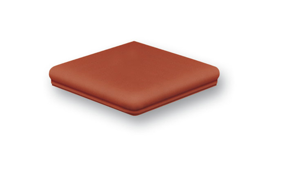 Клинкерная ступень с насечками Stroeher Keraplatte Terra 215 patrizierrot, 300х294х14 мм