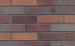 Кирпич клинкерный пустотелый Muhr 12 Blaurot-bunt гладкий, 240*115*71 мм