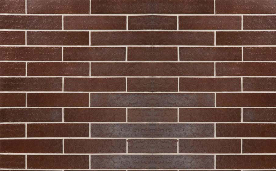 Клинкерная фасадная плитка Stroher Keravette Shine 825 sherry рельефная DF8, 240*52*8 мм