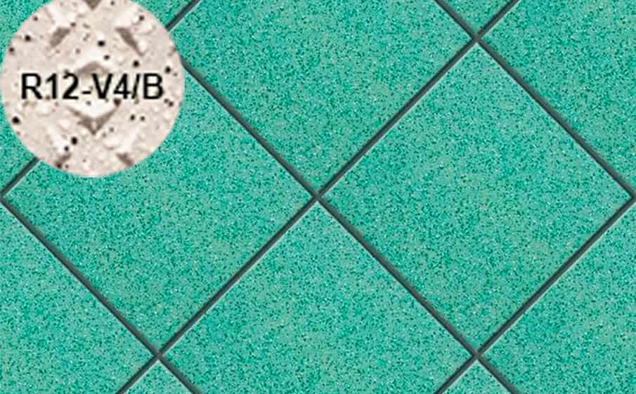 Плитка напольная для промышленных помещений Stroeher Secuton ТS50 mint (R12-V4/B), 196*196*10 мм