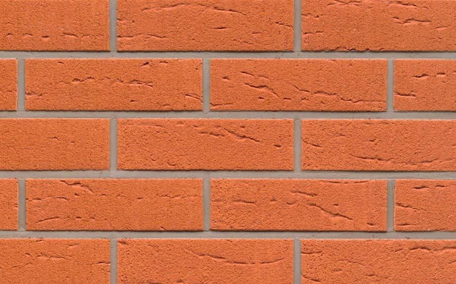 Клинкерная фасадная плитка Feldhaus Klinker R227 Classic terracotta rustico, 240*52*9 мм