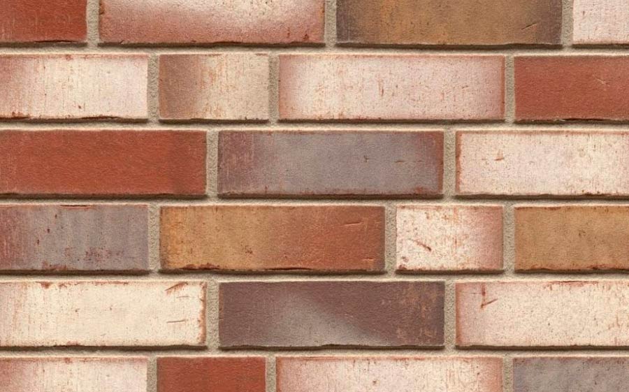 Фасадная плитка ручной формовки Feldhaus Klinker R921 Vario ardor trecolora, 365*52*14 мм