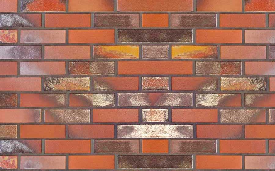 Клинкерная фасадная плитка ABC Schuttorf R 7554 "Norderney" rot-bunt Schmolz гладкая NF14, 240*71*14 мм