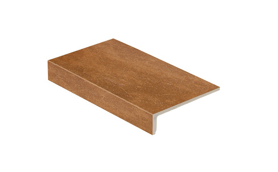 Клинкерная ступень прямоугольная Stroeher Keraplatte Roccia 839 ferro, 240x175х52x10 мм