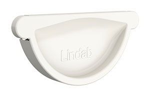 Заглушка желоба универсальная с уплотнением LINDAB RG сталь, белая, D 125 мм