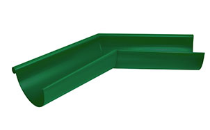 Угол жёлоба внешний AQUASYSTEM зеленый RAL 6005 135 град., D 150 мм
