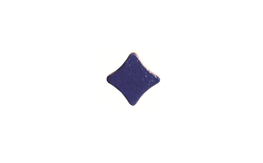 Клинкерная декоративная вставка Gres de Breda Estrella azul esmaltado, 60*45*15 мм