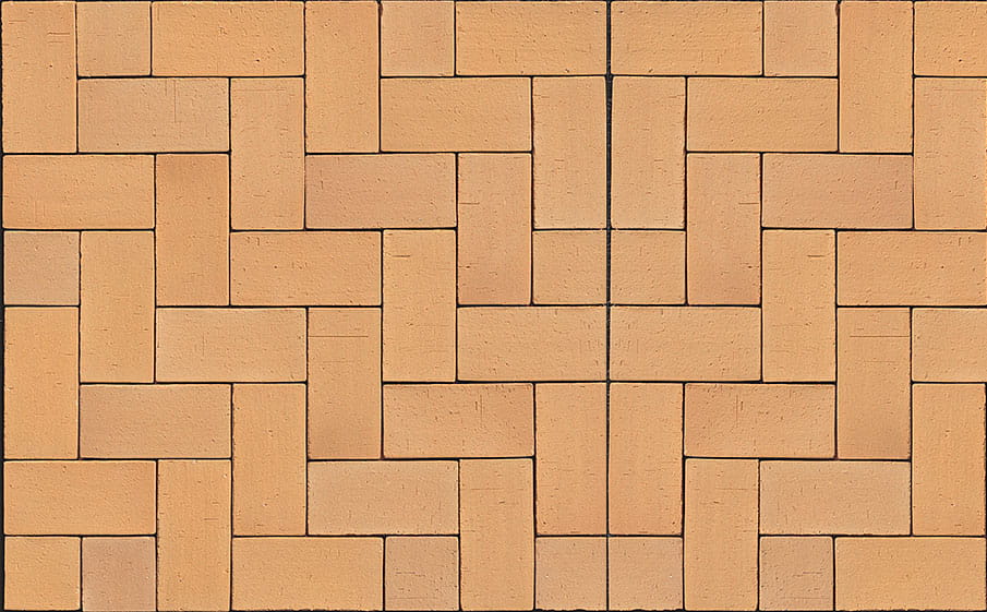 Тротуарная клинкерная брусчатка Muhr №02 Gelb-bunt, 240*61*71 мм