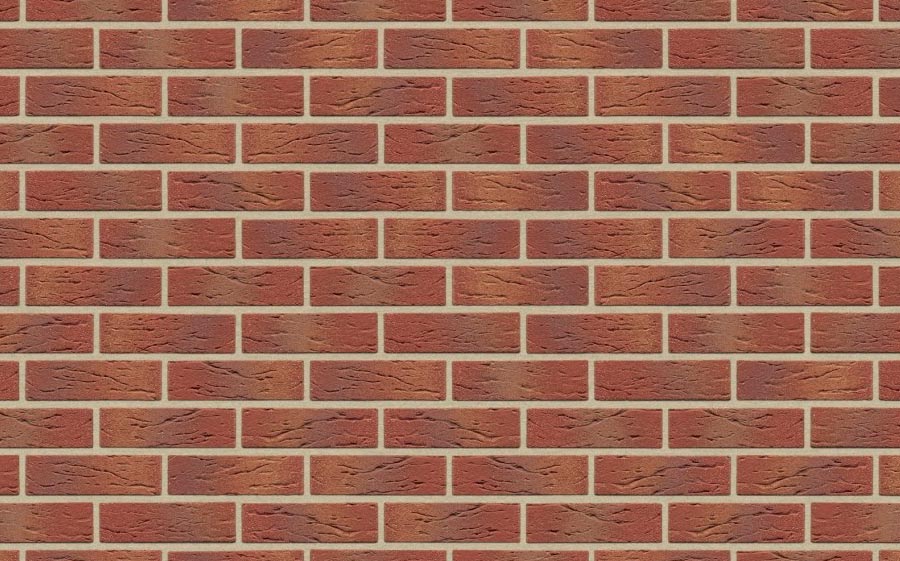 Фасадная плитка ручной формовки Feldhaus Klinker R332 Classic carmesi multi mana, 240*71*14 мм