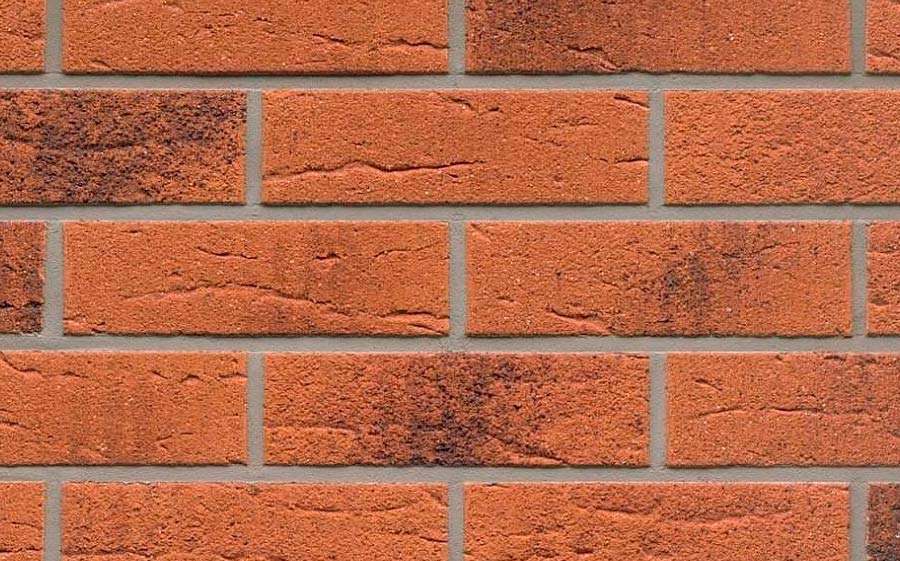 Клинкерная фасадная плитка Feldhaus Klinker R228 Classic terracotta rustico carbo, 240*71*14 мм