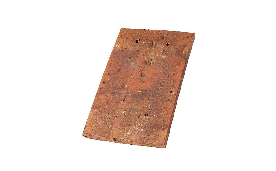 Керамическая черепица рядовая (прямой срез) Koramic Patrimony Handcrafted Plain Tile 15x26 Ochre Lichen Antique