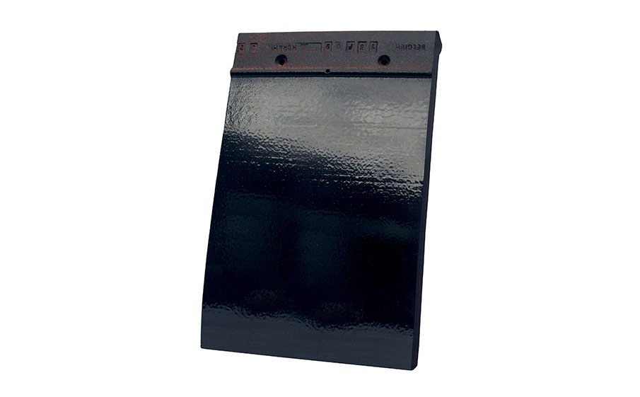 Керамическая черепица рядовая Koramic 301 Plain Tile Smooth Black Glazed