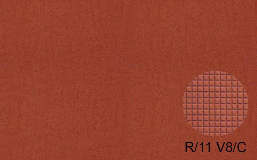 Плитка напольная для промышленных помещений Stroeher Stalotec 214/215 rot (R11-V8/c), 240*115*13 мм