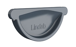 Заглушка желоба универсальная с уплотнением LINDAB RG сталь, темно-серая, D 150 мм