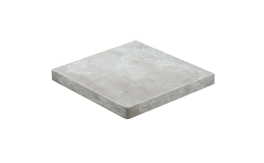 Клинкерная угловая ступень прямоугольная рядовая Loftstufe Stroeher Keraplatte Aera T 705 beton, 340х340х35х11 мм
