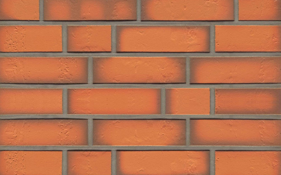 Клинкерная фасадная плитка Feldhaus Klinker R718 Accudo terracotta vivo, 240*52*14 мм