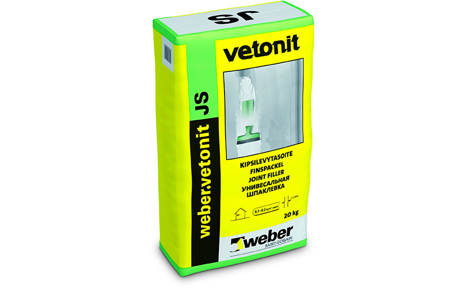 Шпаклевка финишная weber.vetonit JS, белая, 20 кг