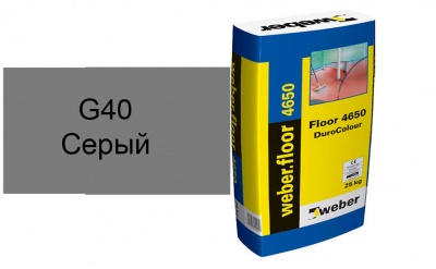 Цветной наливной пол weber.vetonit 4650 G40, серый, 20 кг