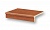 Клинкерная ступень фигурный угол Stroeher Keraplatte Roccia 841 rosso, 294x115x52x10 мм