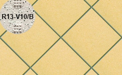 Плитка напольная для промышленных помещений Stroeher Secuton ТS30 gelb (R13-V10/B), 196*196*10 мм