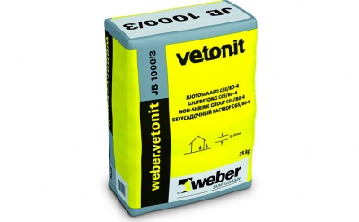 Безусадочный раствор weber.vetonit JB 1000/3 серый, 25 кг