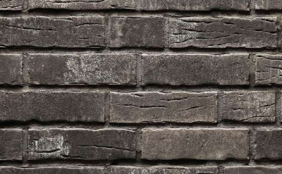 Клинкерная фасадная плитка Stroeher Steinlinge 375 platingrau рельефная NF14, 240*71*14 мм