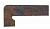 Плинтус для ступеней Exagres Metalica 327 Cherry, левый 395x175 мм