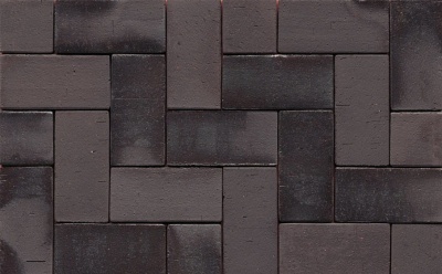 Тротуарная клинкерная брусчатка Muhr №15 Schwarz-bunt edelglanz, 200*100*40 мм