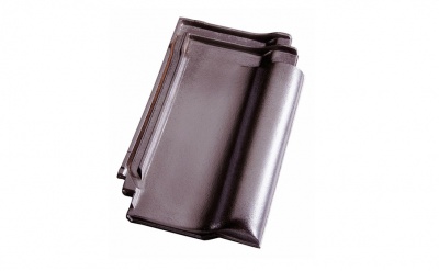Керамическая черепица рядовая Koramic Е 32 графитовый Black Noble Engobe