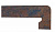 Плинтус для ступеней Exagres Metalica 327 Cherry, правый 395x175 мм