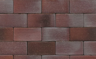 Тротуарная клинкерная брусчатка Muhr №10 Violettblau geflammt, 240*118*71 мм