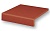 Клинкерная ступень прямоугольная Stroeher Keraplatte Terra 215 patrizierrot, 240х175х52х10 мм
