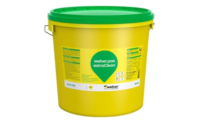 Декоративная силикатно-силиконовая штукатурка weber.pas extraClean "шуба" 2 мм, 25 кг
